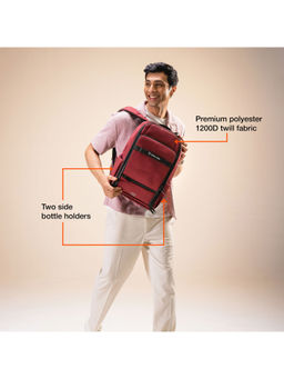 Nasher Miles - Brooklyn Maroon Unisex Multipurpose 15.6 Inch Laptop Backpack
