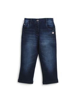 TINY GIRL - Blue Button Down Straight Denim Jeans