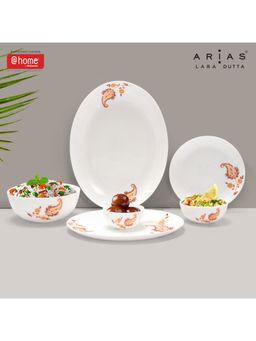 At Home by Nilkamal - Arias Moon Floral Curve Dinner Set - 33 Pieces