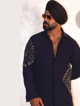 MENOIR - Noctis Archive Navy Blue Shirt