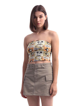 ONLY - Yellow X MICKEY Printed Tube Top
