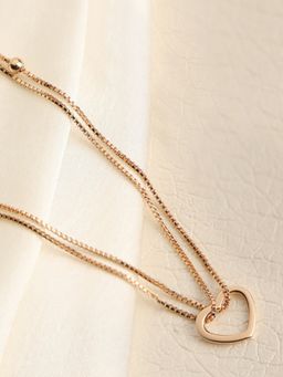 Zavya - Dainty Rose Gold Heart 925 Silver Anklets - Single