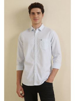 Allen Solly - Men Blue Stripes Slim Fit Casual Shirt