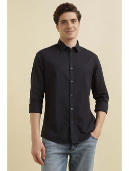 Allen Solly - Men Black Solid Slim Fit Casual Shirt