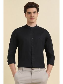 Allen Solly - Men Black Solid Slim Fit Casual Shirt