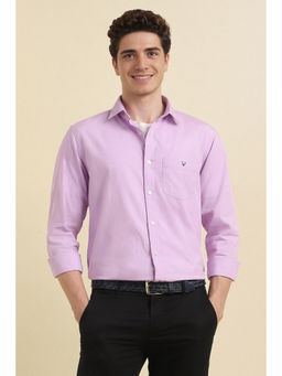 Allen Solly - Men Purple Solid Slim Fit Casual Shirt