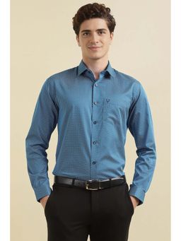 Allen Solly - Men Blue Printed Slim Fit Formal Shirt