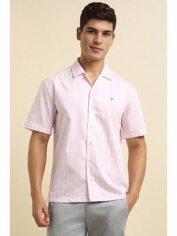 Allen Solly - Men Pink Stripes Relaxed Fit Casual Shirt