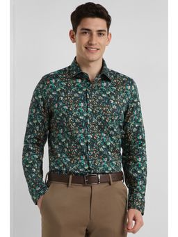 Allen Solly - Men Green Printed Slim Fit Formal Shirt