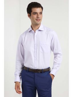 Allen Solly - Men Purple Textured Regular Fit Formal Shirt