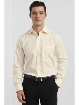 Allen Solly - Men Beige Textured Regular Fit Formal Shirt