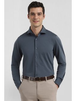 Allen Solly - Men Grey Textured Slim Fit Formal Shirt