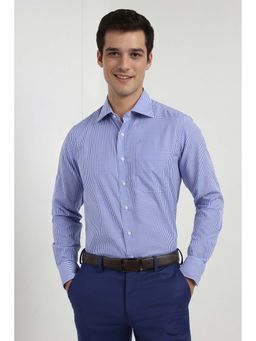 Allen Solly - Men Blue Checks Slim Fit Formal Shirt