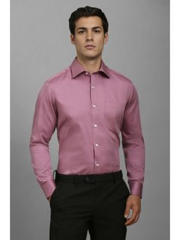 Louis Philippe - Men Purple Solid Regular Fit Formal Shirt