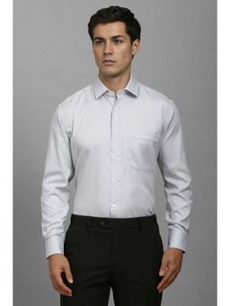 Louis Philippe - Men Grey Printed Regular Fit Formal Shirt