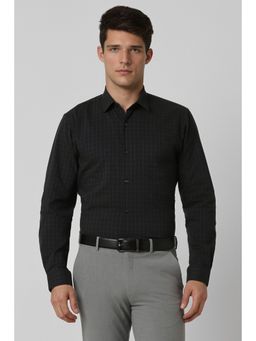 Peter England - Men Black Checks Slim Fit Formal Shirt