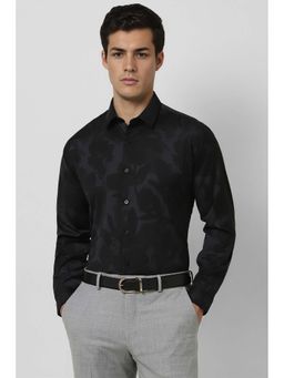 Van Heusen - Men Black Printed Slim Fit Casual Shirt