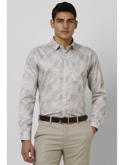 Van Heusen - Men Grey Printed Slim Fit Formal Shirt