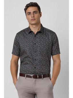 Van Heusen - Men Green Printed Slim Fit Casual Shirt