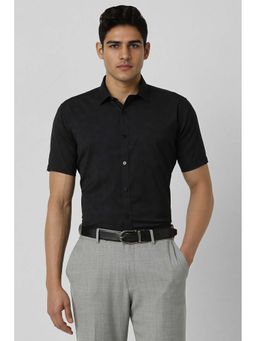 Van Heusen - Men Black Printed Slim Fit Formal Shirt