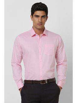 Van Heusen - Men Pink Solid Slim Fit Casual Shirt