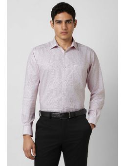 Van Heusen - Men Pink Checks Regular Fit Formal Shirt
