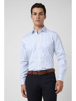 Van Heusen - Men White Stripes Regular Fit Formal Shirt