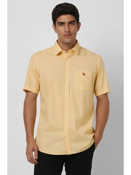 Van Heusen - Men Yellow Printed Slim Fit Casual Shirt