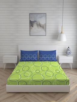Layers - Portland Cotton 104 TC Bedsheet Set (Green)
