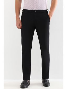 Allen Solly - Men Black Slim Fit Solid Casual Trouser