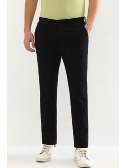 Allen Solly - Men Black Slim Fit Solid Casual Trouser