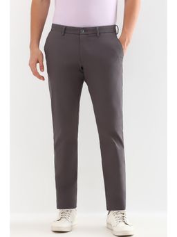Allen Solly - Men Grey Slim Fit Solid Casual Trouser