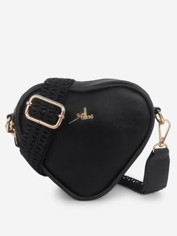 Yelloe - Black Heart Shaped Sling Bag