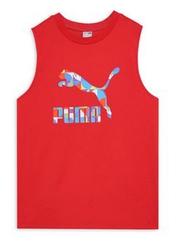 Puma - Classics Graphic Boys Red Tank T-shirt
