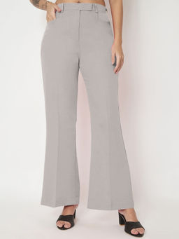 BRINNS - Women Grey Solid Formal Trouser