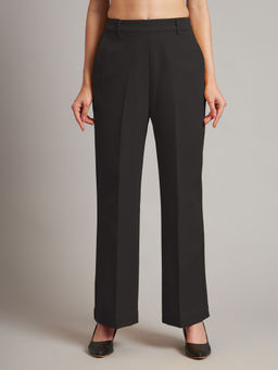 BRINNS - Women Black Solid Formal Trouser