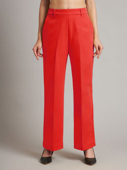 BRINNS - Women Red Solid Formal Trouser