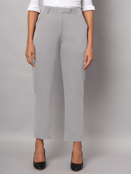 BRINNS - Women Grey Solid Formal Trouser