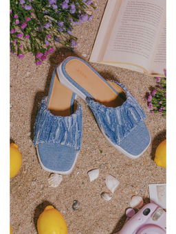 Anaar - Coco Blues Flat Sandals