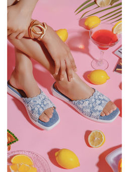 Anaar - Blue Mallorca Flat Sandals