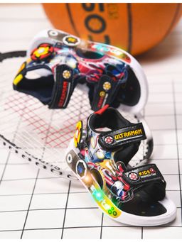KATS - Light Colorful Led Sandals for Kids- Black