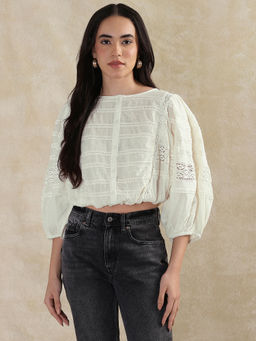 Soaked - Slolivie Top - White