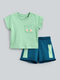 Hopscotch - Pocket Pal Paradise Cotton T-Shirt with Shorts Set