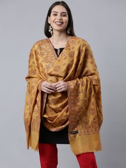 Pashmoda - Women Melange Yellow Kaani Wool Shawl
