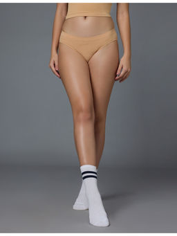 FEIER - Beige Solid Classic Logo Bikini