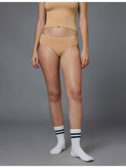 FEIER - Beige Solid Classic Logo Hipster