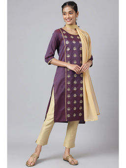 Aurelia - Women's Beige Embellished Dupatta