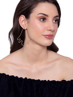 Shoshaa - Gold-Toned Hand Shaped Drop Earrings