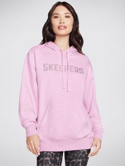 SKECHERS - Mauve Cotton Blend Solid Hoodie