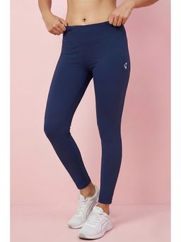 Zivame - Blue Polyester Solid Tights